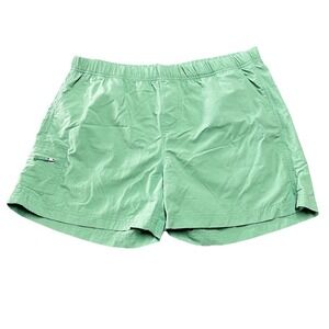 Merrell  Shorts Women L Green Shorts Nylon Light Unlined 4" Gym Swim Hiking